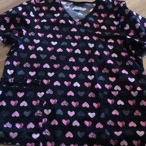 Xl Cherokee breast cancer scrub top